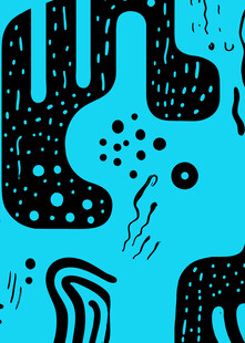 蓝色抽象几何图案背景