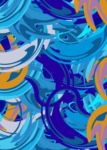 抽象动感海洋波浪插画