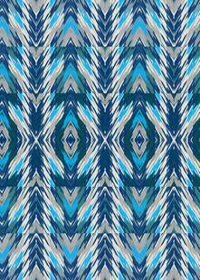 蓝白几何对称花纹图案