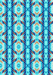 蓝调几何图案无缝背景图