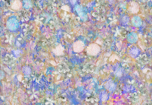 梦幻多彩抽象花卉纹理图