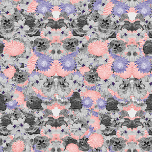 多彩花卉几何图案纹理