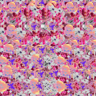 梦幻多彩抽象花卉图案