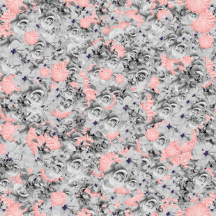 粉色灰调抽象花纹图案