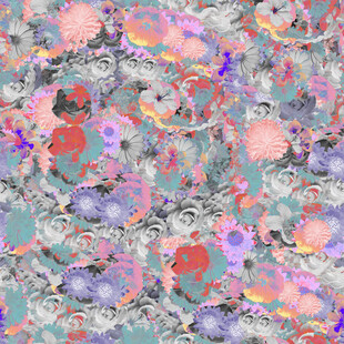 多彩抽象花卉图案纹理