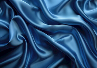 蓝色柔顺丝绸纹理