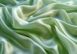 淡绿色丝绸布料纹理