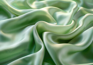 淡绿色丝绸纹理特写