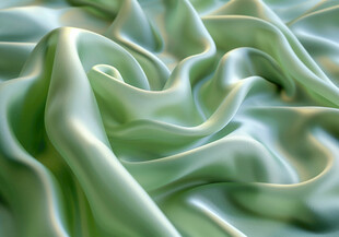 淡绿色丝绸的柔美纹理