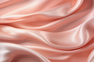 柔滑粉色绸缎纹理特写