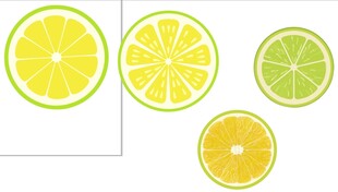 柠檬青柠切片图