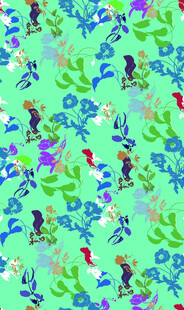 清新花卉图案背景纹理