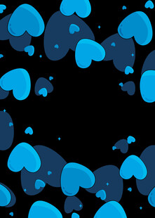 蓝色爱心图案背景