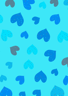 蓝色心形图案背景纹理