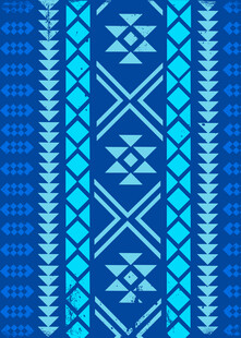 蓝色几何图案民族风纹理