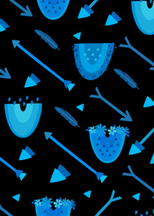 蓝色水彩风武器图案背景