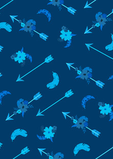 蓝色箭头齿轮图案背景