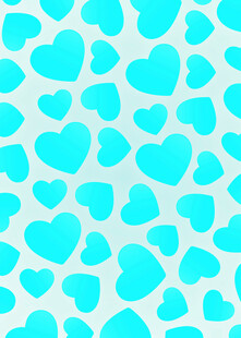 浅蓝色爱心图案背景