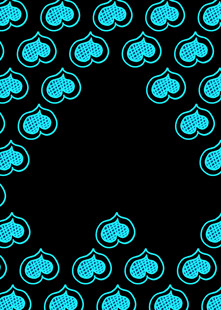 蓝色云纹环绕的黑色背景