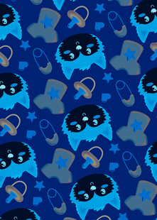 蓝色幽灵图案背景纹理