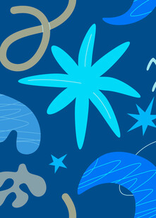 海洋主题蓝色梦幻图案