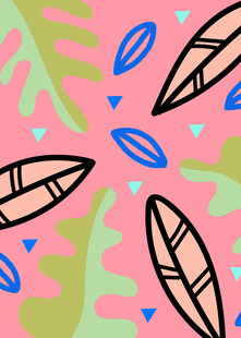 热带风植物图案背景