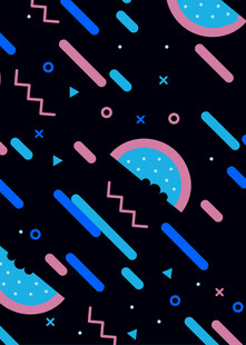 几何元素多彩抽象图案