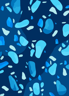 蓝色碎块抽象图案背景