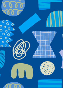 蓝色几何图案抽象背景图