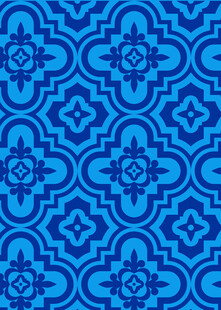 蓝色几何花纹图案背景