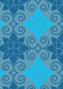 蓝色几何花纹图案背景