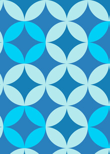 蓝白几何圆形图案背景