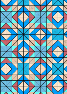 几何图案彩色无缝背景图