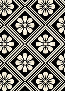 黑白花朵几何图案纹理