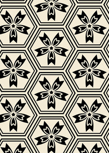 几何花卉图案无缝背景