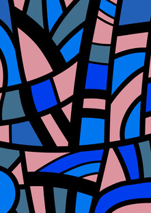 抽象几何彩色图案设计