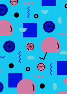 蓝色几何图案抽象背景图