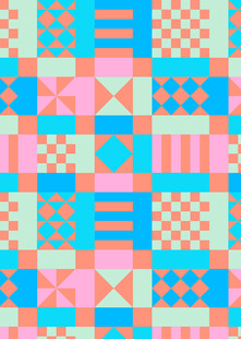 多彩几何图案拼接背景