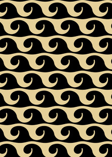 黑金波浪纹几何图案设计