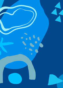 抽象几何风格蓝色插画元素