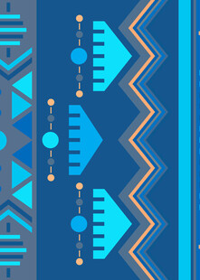 几何图案民族风蓝色背景