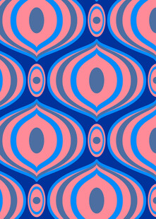 蓝粉几何图案无缝背景