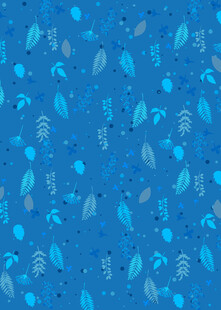 蓝色树叶图案背景纹理