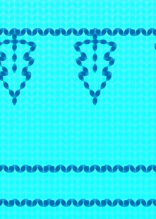 蓝色几何图案针织纹理