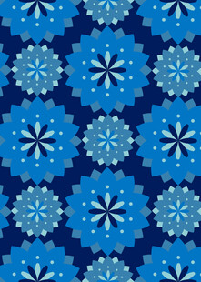 蓝色雪花图案背景纹理