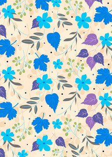 蓝紫花卉图案背景纹理