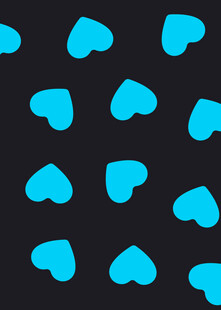 蓝色心形图案背景