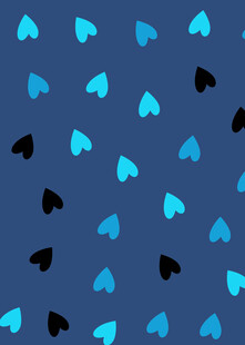 蓝色心形图案背景纹理