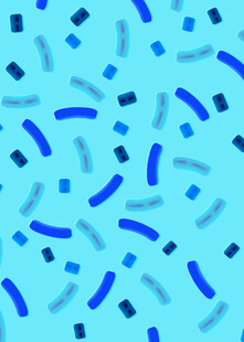 蓝色几何形状无缝图案