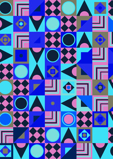 几何图案拼接抽象艺术背景